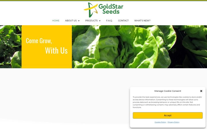 Screenshot of goldstarseeds.com