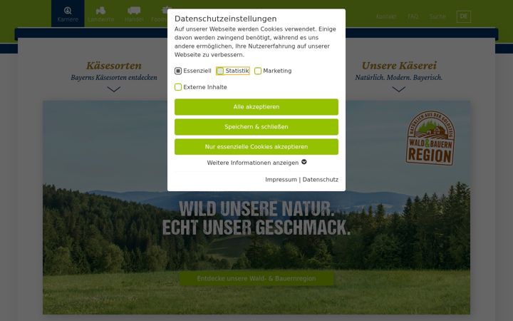 Screenshot of goldsteig.de