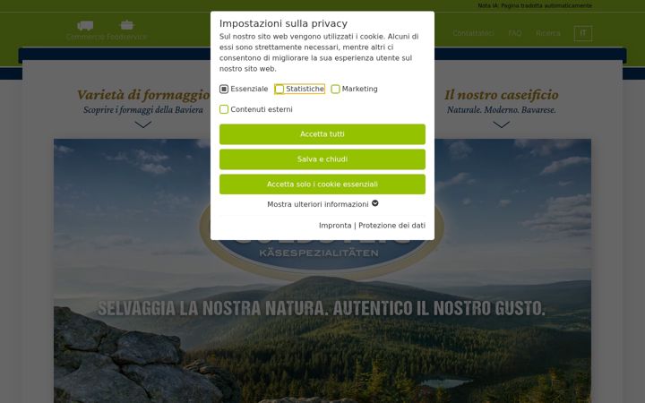 Screenshot of goldsteig.it