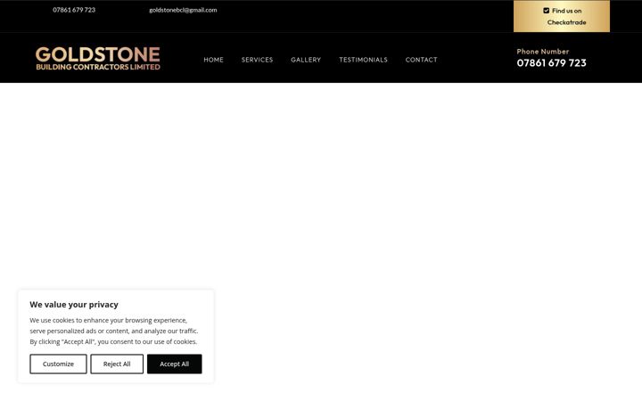 Screenshot of goldstonebuildingcontractorsltd.co.uk