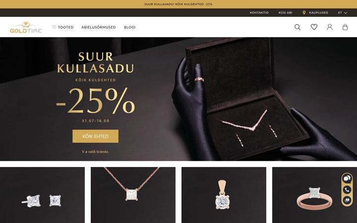 Screenshot of goldtime.ee