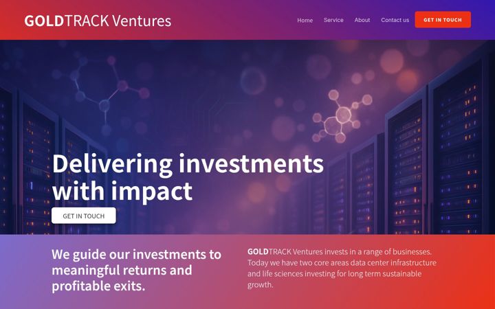 Screenshot of goldtrackventures.com