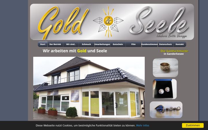 Screenshot of goldundseele.de