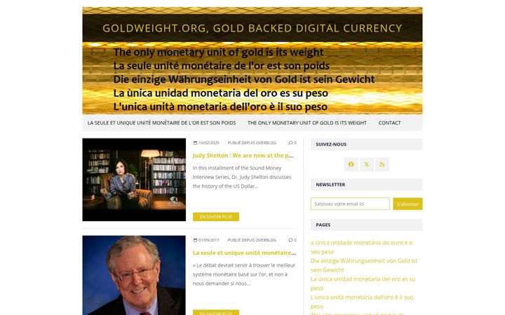 Screenshot of goldweight.org