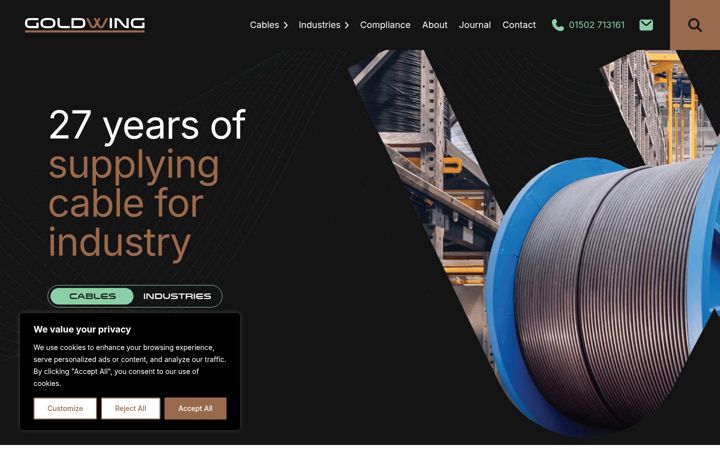 Screenshot of goldwingcable.com