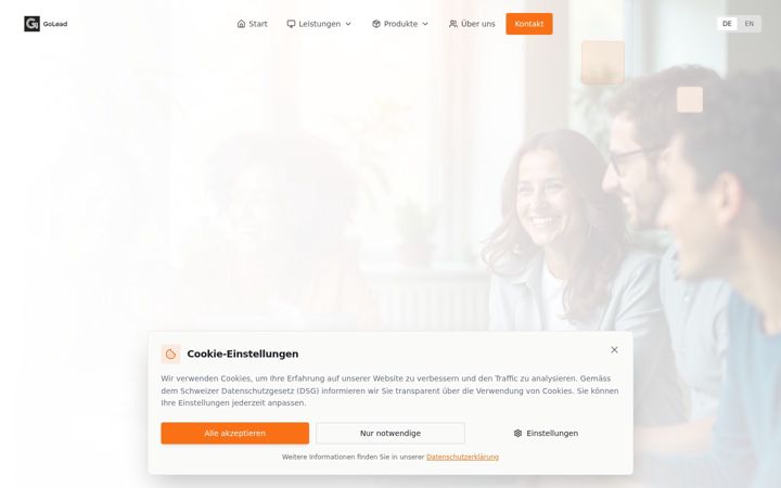 Screenshot of golead.ch