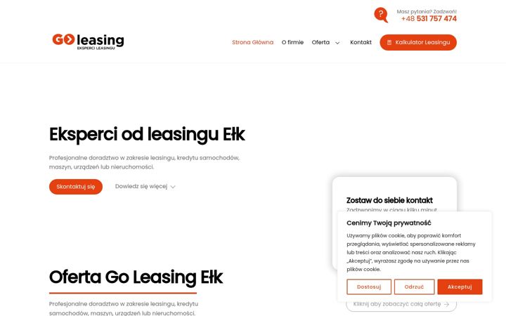 Screenshot of goleasing.elk.pl