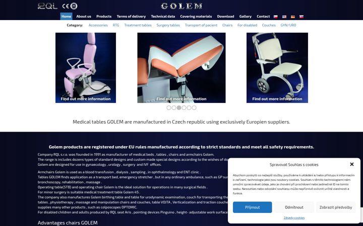 Screenshot of golemtable.com