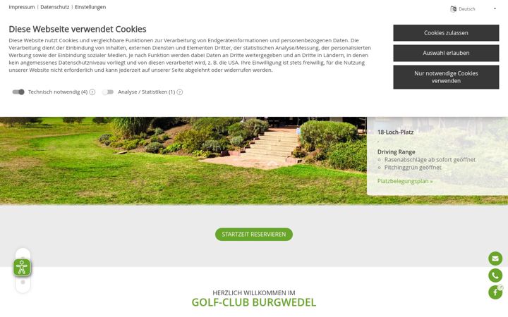 Screenshot of golf-burgwedel.de
