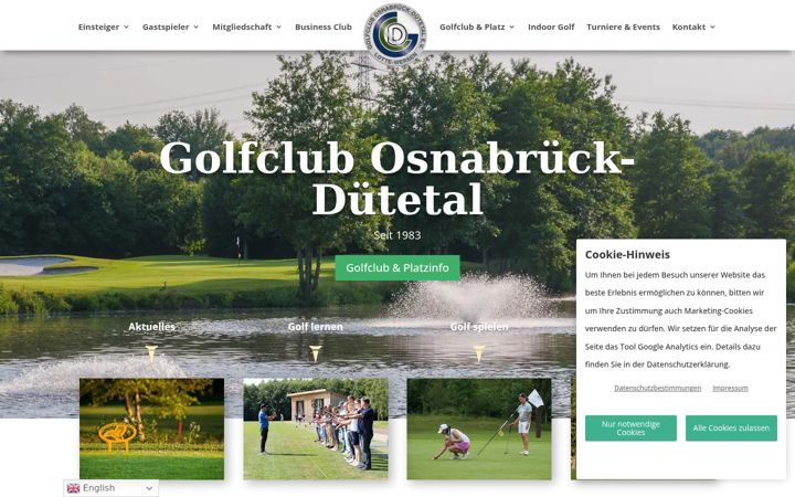 Screenshot of golf-duetetal.de