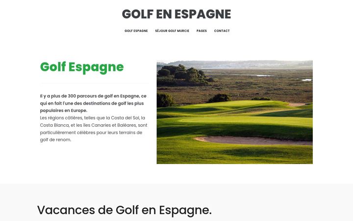 Screenshot of golf-espagne.es