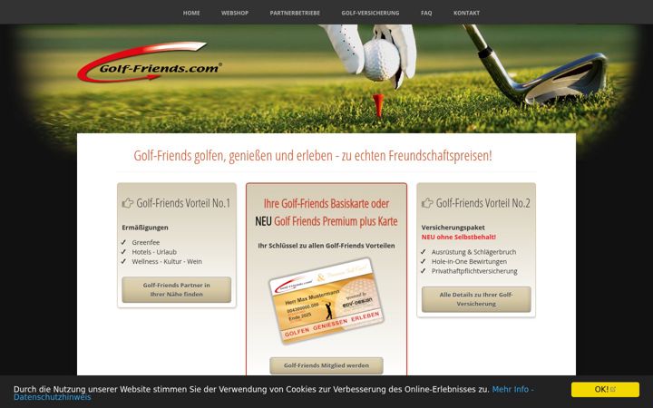 Screenshot of golf-friends.com