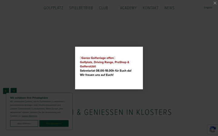 Screenshot of golf-klosters.ch