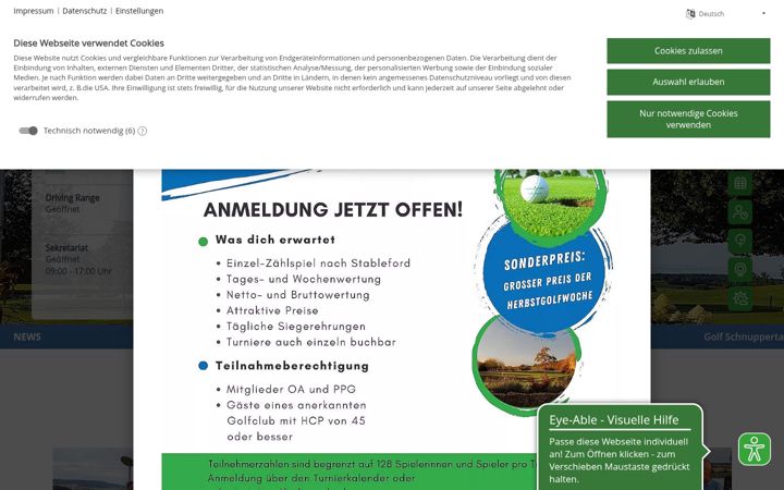 Screenshot of golf-oberealp.de
