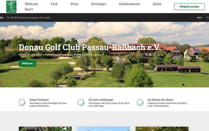 Screenshot of golf-passau.de