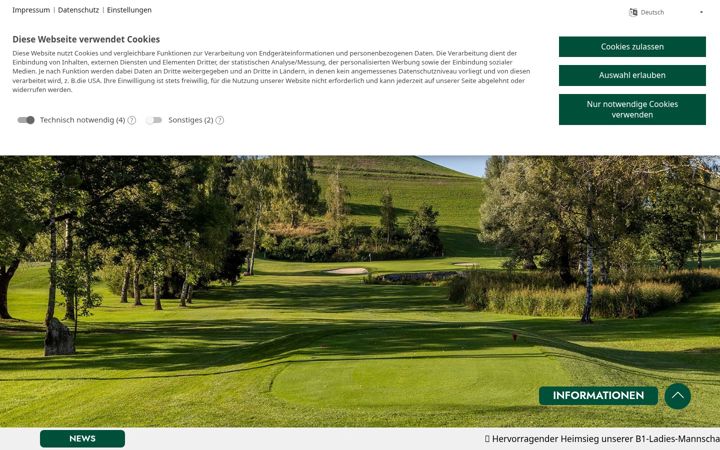 Screenshot of golf-schoenenberg.ch