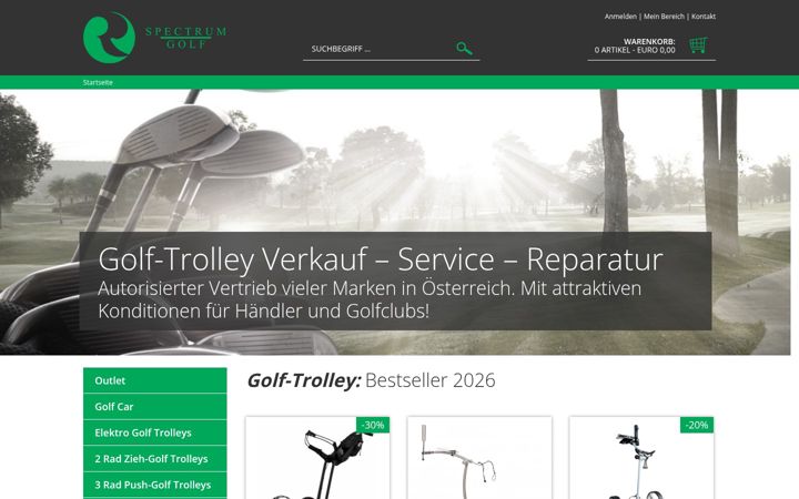 Screenshot of golf-trolley.at