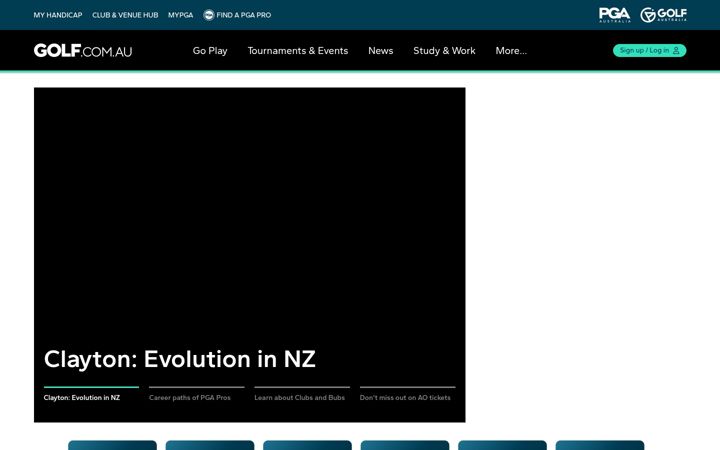 Screenshot of golf.com.au