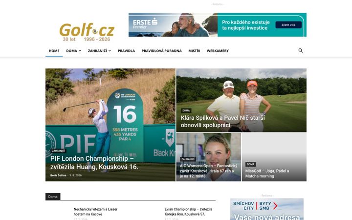 Screenshot of golf1.cz