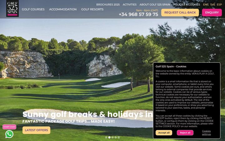 Screenshot of golf525murcia.com