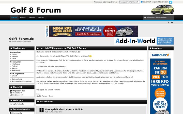 Screenshot of golf8-forum.de