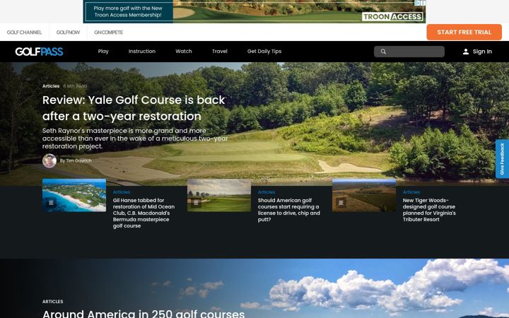 Screenshot di golfadvisor.com