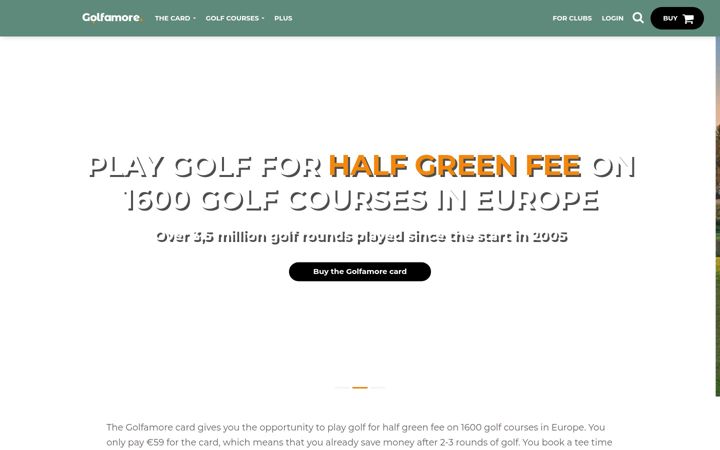 Screenshot of golfamore.com