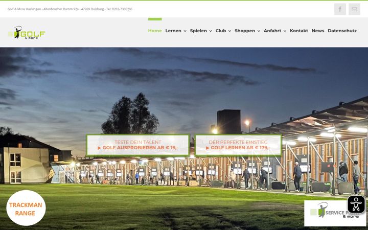 Screenshot of golfandmore.net