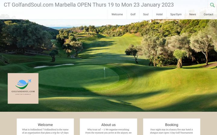 Screenshot of golfandsoul.com