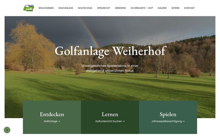 Zrzut ekranu golfanlage-weiherhof.de