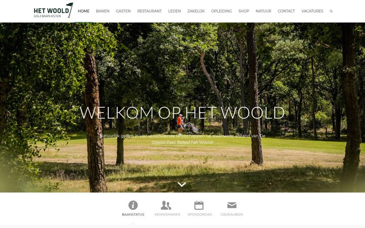 Screenshot of golfbaanhetwoold.nl