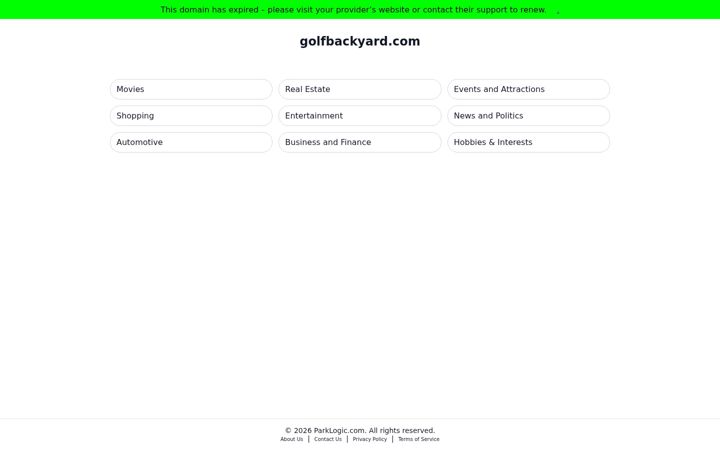Screenshot of golfbackyard.com