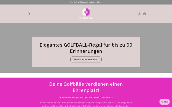 Screenshot of golfball-regal.de