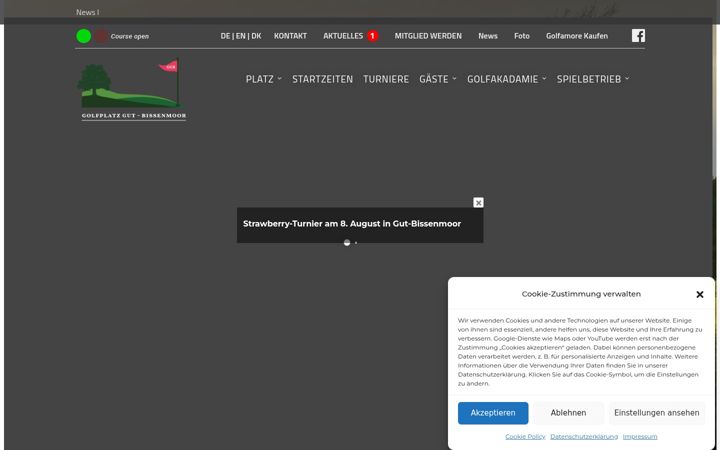 Screenshot of golfbissenmoor.de