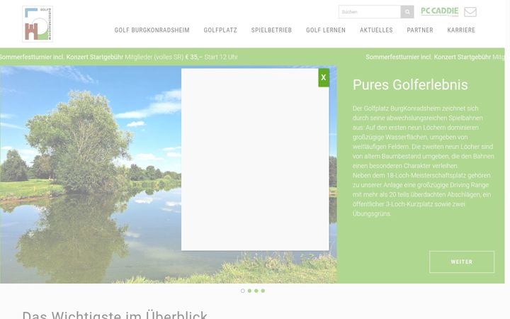 Screenshot of golfburg.de