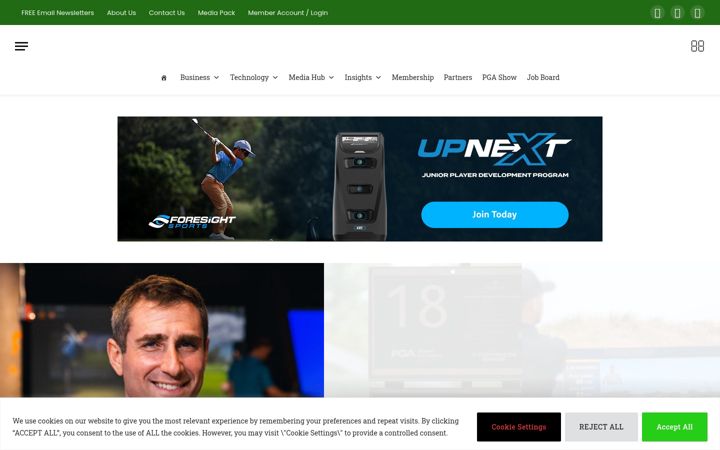 Screenshot of golfbusinesstechnology.com