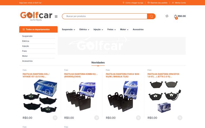 Screenshot of golfcarautopecas.com