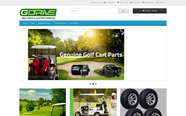 Screenshot of golfcartindia.com