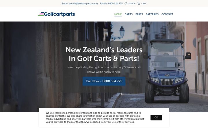 Screenshot of golfcartparts.co.nz