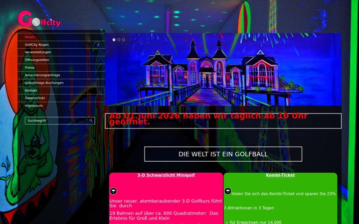 Screenshot ta' golfcity-ruegen.de