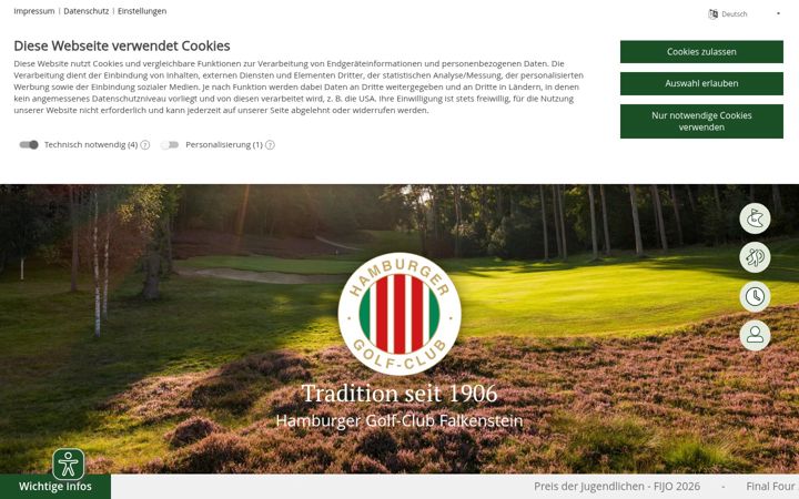 Screenshot of golfclub-falkenstein.de