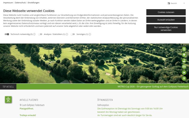 Screenshot of golfclub-felderbach.de
