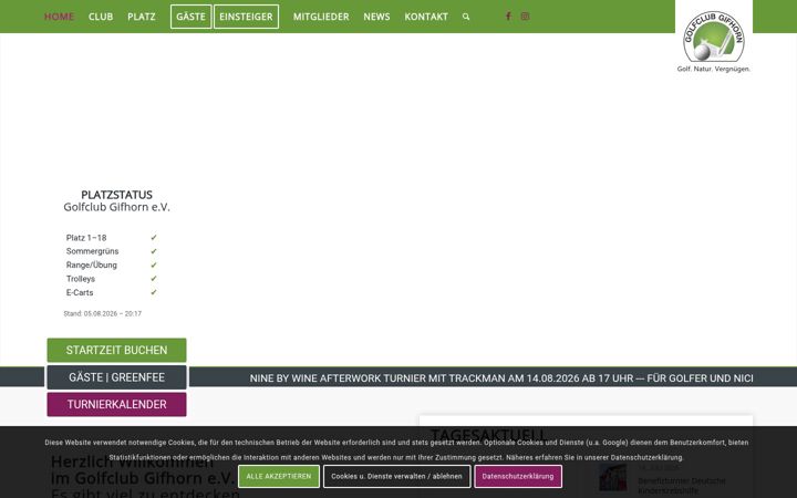 Screenshot of golfclub-gifhorn.de
