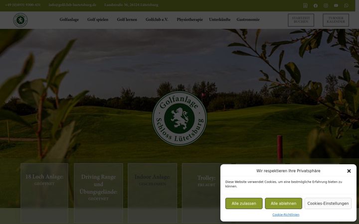 Screenshot of golfclub-luetetsburg.de
