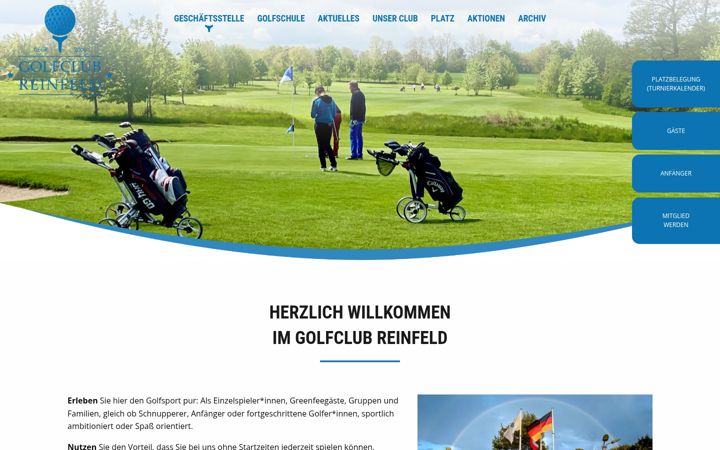 Screenshot of golfclub-reinfeld.de