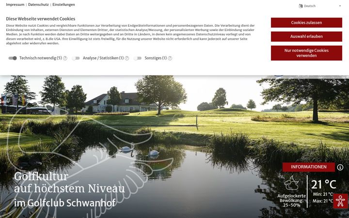 Screenshot of golfclub-schwanhof.de