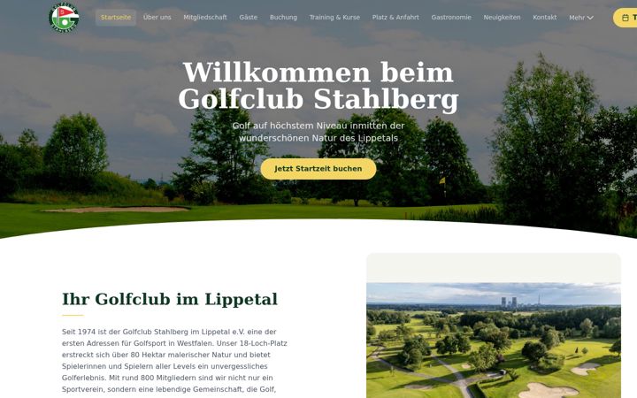 Screenshot of golfclub-stahlberg.de
