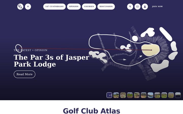 Screenshot of golfclubatlas.com