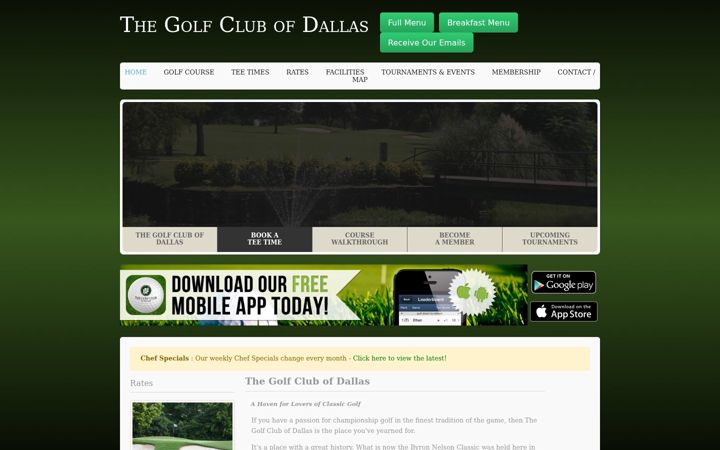 Screenshot of golfclubdallas.com