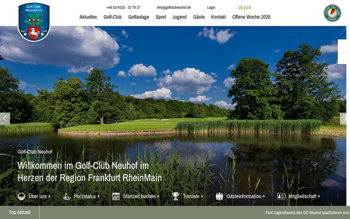 Screenshot of golfclubneuhof.de